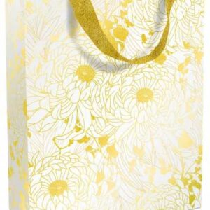Braun & Company Geschenktasche weiß/gold 26 x 36 x 13 cm