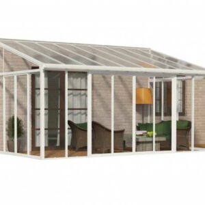 Canopia Wintergarten SanRemo 3x5.56 weiß 556 x 294-300 x 285-310 cm (BxTxH)