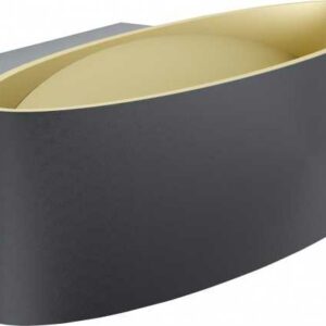 Eglo Wandleuchte MACCACARI schwarz, gold, Up- & Downlight