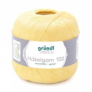 Gründl Häkelgarn 100 Gramm, pastellgelb