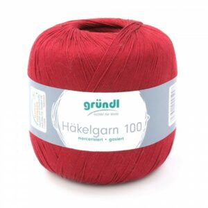 Gründl Häkelgarn 100 Gramm, rotbraun