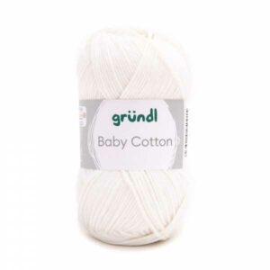 Gründl Wolle Baby Cotton 50 Gramm, weiß