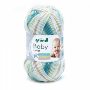 Gründl Wolle Baby color 50 Gramm, aquamarin braun mint natur multicolor