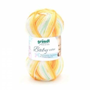 Gründl Wolle Baby color 50 Gramm, orange multicolor