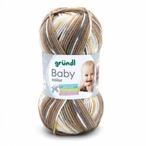 Gründl Wolle Baby color 50 Gramm, sand braun natur gelb multicolor