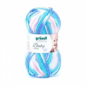 Gründl Wolle Baby color 50 Gramm, türkis multicolor