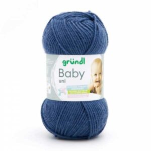 Gründl Wolle Baby uni 50 Gramm, jeans