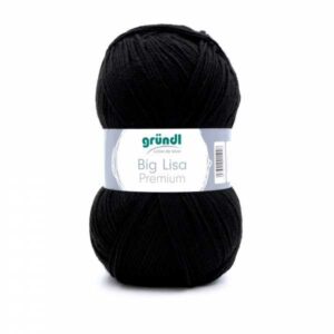 Gründl Wolle Big Lisa Premium 250 Gramm, schwarz