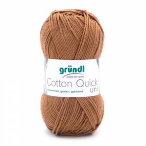 Gründl Wolle Cotton Quick 50 Gramm uni, caramell