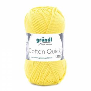 Gründl Wolle Cotton Quick 50 Gramm uni, gelb