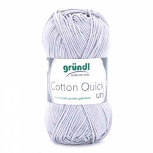 Gründl Wolle Cotton Quick 50 Gramm uni, hellgrau