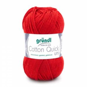 Gründl Wolle Cotton Quick 50 Gramm uni, kirsche