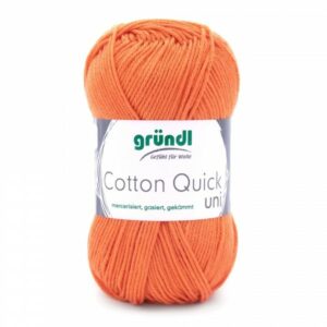 Gründl Wolle Cotton Quick 50 Gramm uni, mandarine