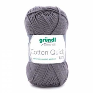 Gründl Wolle Cotton Quick 50 Gramm uni, mausgrau