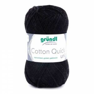 Gründl Wolle Cotton Quick 50 Gramm uni, schwarz