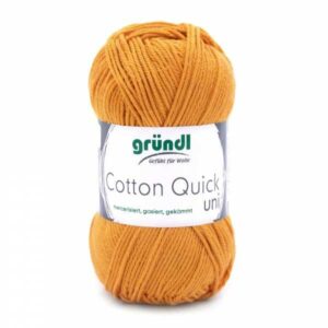 Gründl Wolle Cotton Quick 50 Gramm uni, senf