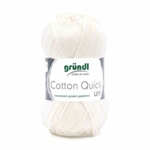 Gründl Wolle Cotton Quick 50 Gramm uni, wollweiß