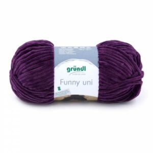 Gründl Wolle Funny uni 100 Gramm, aubergine