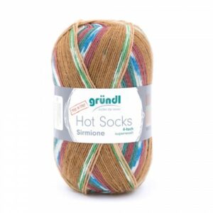 Gründl Wolle Hot Socks Sirmione 100 Gramm, espresso-multicolor Material: 75 % Schurwolle (superwash), 25 % Polyamid