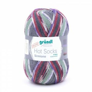 Gründl Wolle Hot Socks Sirmione 100 Gramm, passion-multicolor Material: 75 % Schurwolle (superwash), 25 % Polyamid