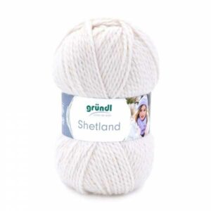 Gründl Wolle Shetland 100 Gramm, creme melange