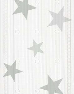 Kleine Wolke Duscheinlage Stars silbergrau 36 x 92 cm