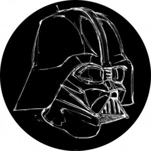 Komar Vliesfototapete Dot Star Wars Ink Vader Ø 128 cm selbstklebend Ø 128 cm, selbstklebend