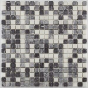 Mosaikfliese Marmor Mini 30 x 30 cm grau Steinmaß: ca. 1,5 x 1,5 cm