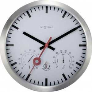 Nextime Quarzwanduhr 4307ST Clematis Ø35cm aus Aluminium