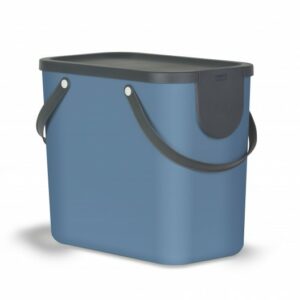 Rotho Mülltrennungssystem Albula 25 L horizon blue Recyclingbehälter, 40 x 23,5 x 34 cm