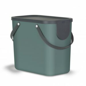 Rotho Mülltrennungssystem Albula 25 L mistletoe green Recyclingbehälter, 40 x 23,5 x 34 cm