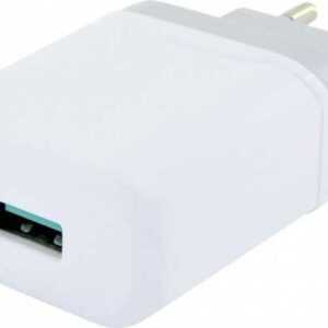 Schwaiger Ladeadapter Quick Charge 3.0 230 V, USB 2.0 A Buchse, weiß/grau