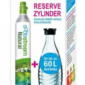 Sodastream Reservezylinder mit Glaskaraffe