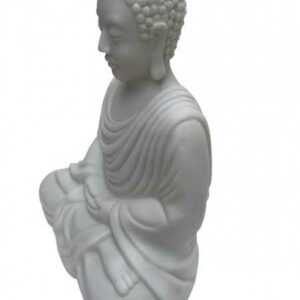 Trendline Statue Buddha 50 cm, weiss