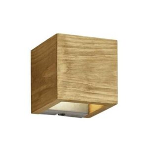 Trio LED-Wandleuchte Brad nickel antik, Holz, Up- & Downlight