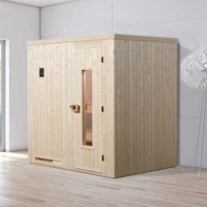 Weka Element-Sauna Halmstad 1 mit Holztür