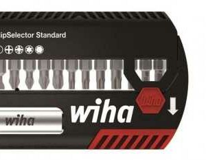 Wiha Bit-Set Flip Selector Universalhalter 58 mm, magnetisch 2 x Pozidriv Gr. 2, 1 x Pozidriv Gr. 1 und 3, T10/15/2xT20/2xT25/T30/T40, 13-teilig mit Gürtelclip