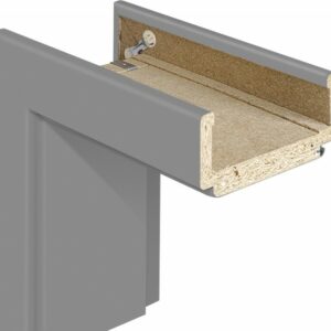 Borne Zarge Lack edelgrau 61 x 14 cm DIN links Röhrenspan