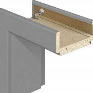 Borne Zarge Lack edelgrau 61 x 26,5 cm DIN links Röhrenspan