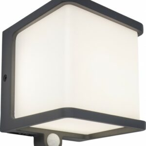 Lutec LED Außenleuchte Solar Doblo anthrazit, 11 x 11 cm, 8 W, neutralweiß, mit Bewegungsmelder