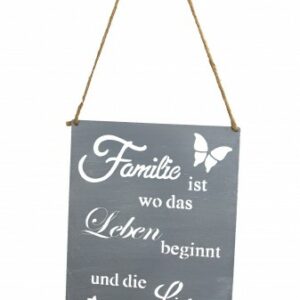 Riffelmacher Dekoschild zum Hängen Familie 20 x 30 cm