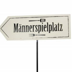 Riffelmacher Dekostecker Männerspielplatz 40 x 25/100 cm