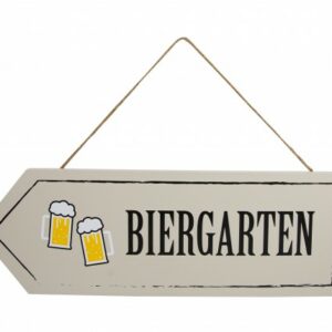 Riffelmacher Schild Biergarten zum Hängen 40 x 25 cm