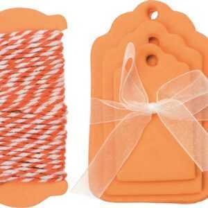 Glorex Papier-Etiketten orange 5-8 x 3,5-5 cm, 15 Stück