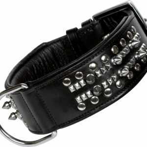 Nobby Leder Halsband DELGADO schwarz L 60 cm (54 - 59 cm) B 50 mm