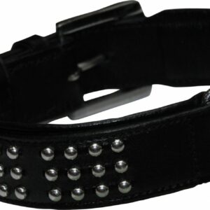 Nobby Leder Halsband VINTO schwarz L 55 cm (48 - 52 cm) B 35 mm