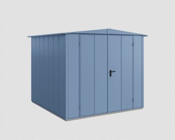 EcoStar Gerätehaus Elegant-S Typ 2 taubenblau 2 flg 258,8 x 247,7 x 216 cm