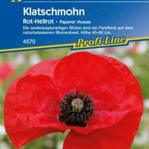 Kiepenkerl Klatschmohn Rot-Hellrot Papaver rhoeas, Inhalt: 3 - 5 m²