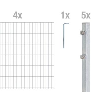 Alberts Doppelstabmatten-Grundset 10 m 250 x 203 cm 6/5/6 feuerzverzinkt