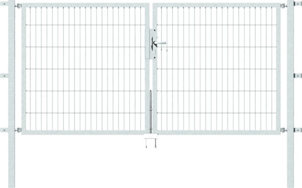 Alberts Stabgitter Doppeltor Flexo 250 x 120 cm 6/5/6 feuerverzinkt zE